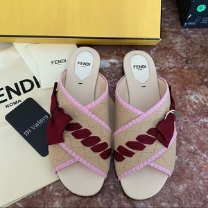 37 Fendi Pink Flat Sandals